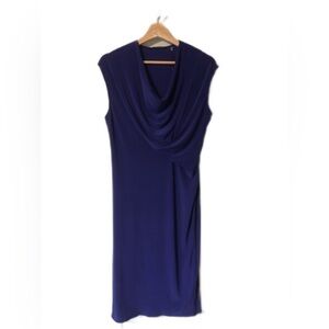 NWT Elie Tahari Size S Cowl Neck Midi Dress